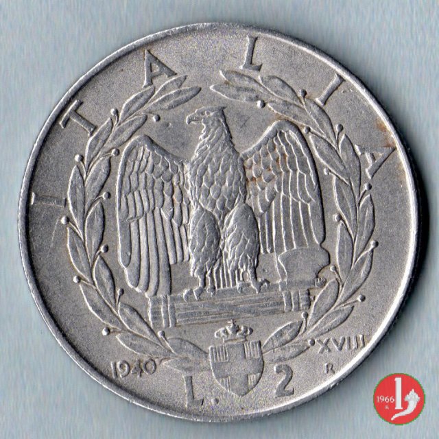 2 lire impero 1940 (Roma)