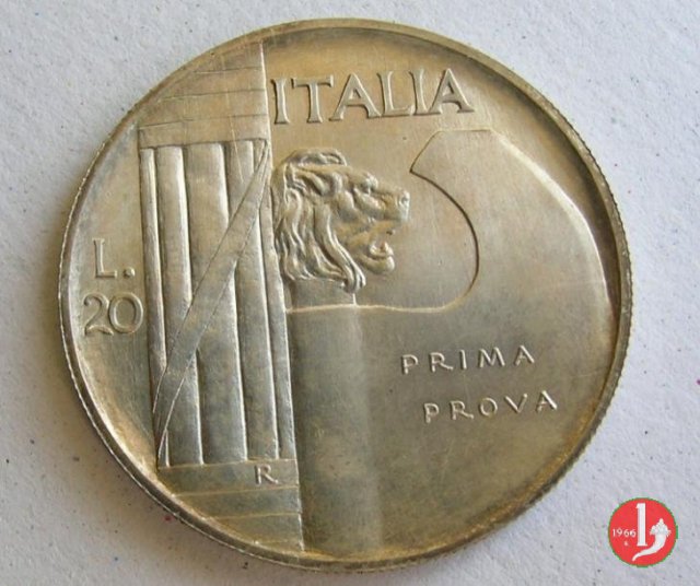 prova 20 lire cappellone 1928 (Roma)
