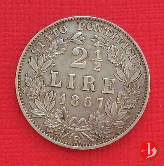 2,5 lire 1867 (Roma)