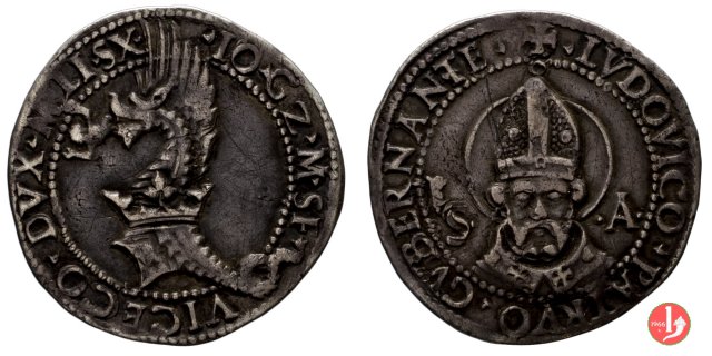 Grosso da 5 soldi (Santo) 1481-1494 (Milano)