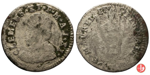 Muraiola da 4 Baiocchi con San Maurelio 1711 (Ferrara)