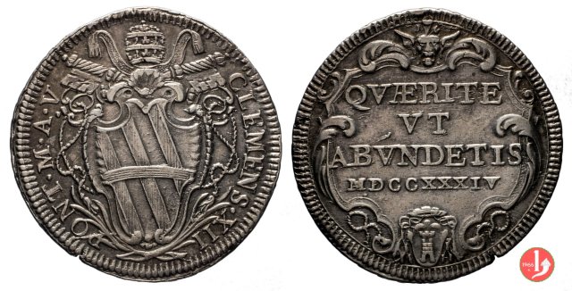 Testone Quaerite ut Abundetis 1734 (Roma)