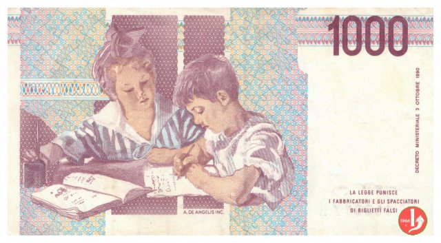 1.000 lire Maria Montessori 1996