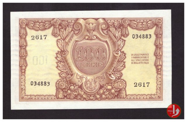 100 lire Italia Elmata 1951