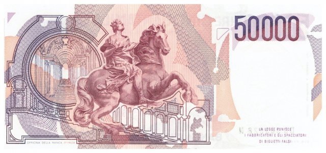 50.000 lire Bernini 1986