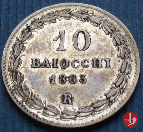 10 baiocchi (Giulio o Paolo) 1863 (Roma)