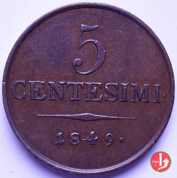 5 centesimi 1849 (Milano)