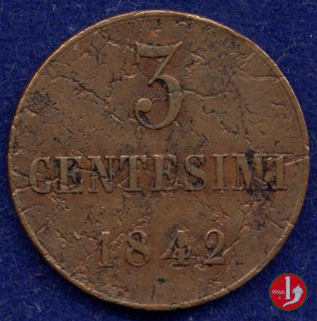 3 centesimi 1842 (Torino)