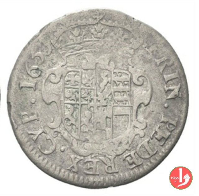 Mezza lira II tipo 1653 (Torino)