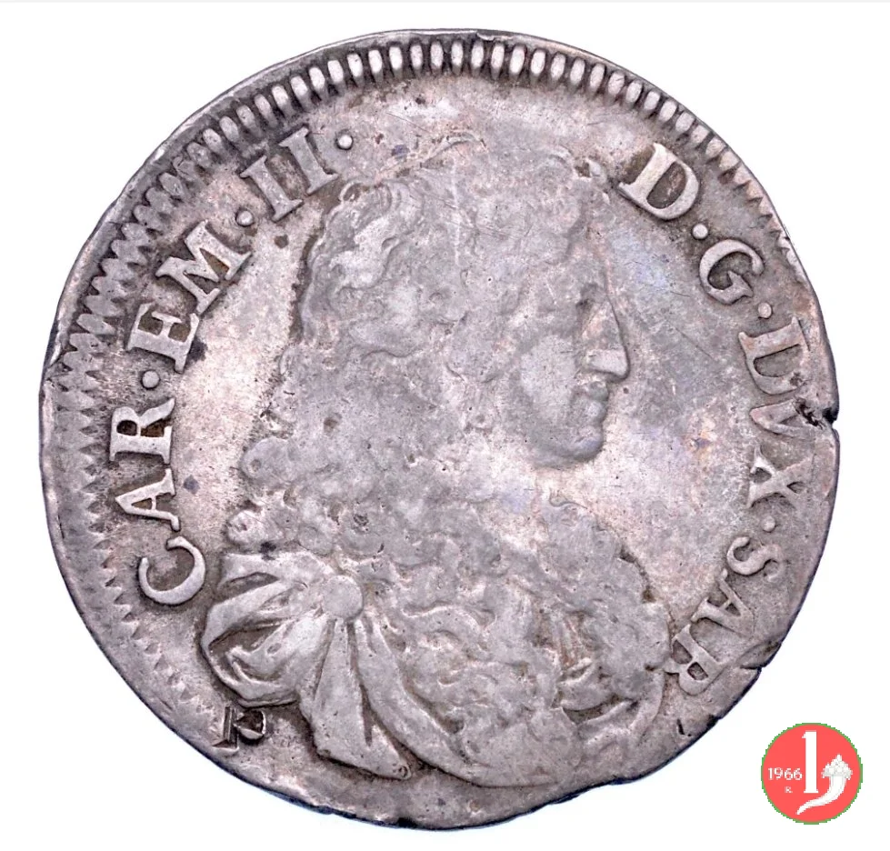 Quarto di scudo bianco 1667 (Torino)