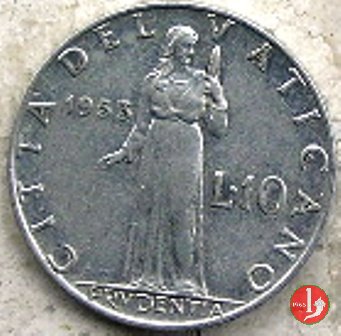 10 Lire V Tipo 1953 (Roma)