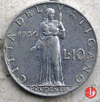 10 Lire V Tipo 1956 (Roma)