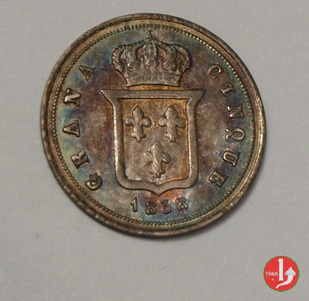 5 Grana 1838 (Napoli)