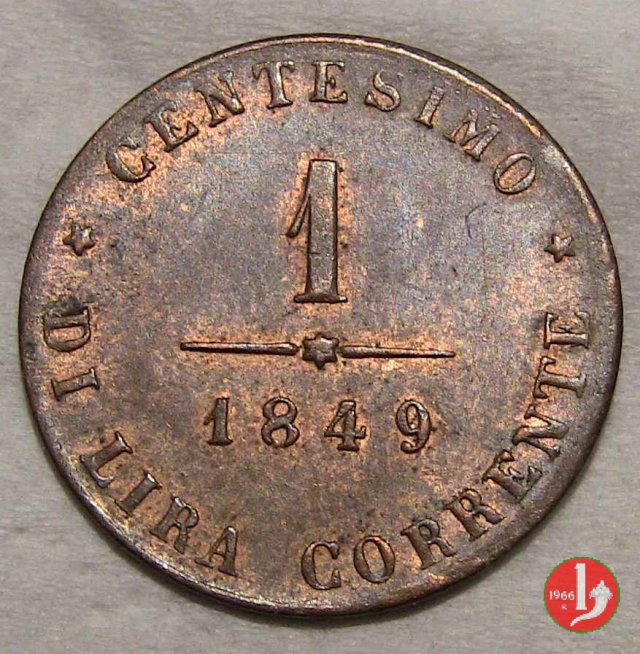 1 centesimo di lira corrente 1849 (Venezia)