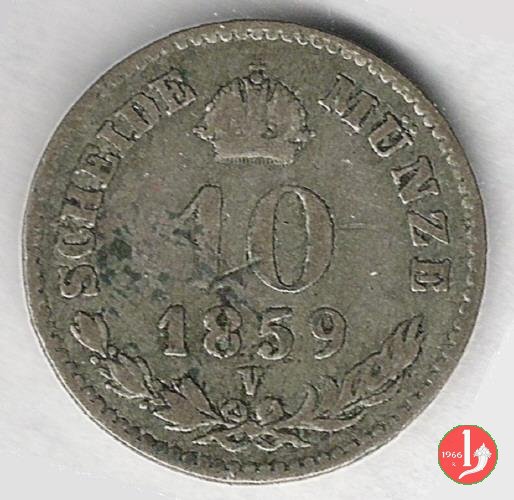 10 Kreuzer o 10 Carantani 1859 (Venezia)