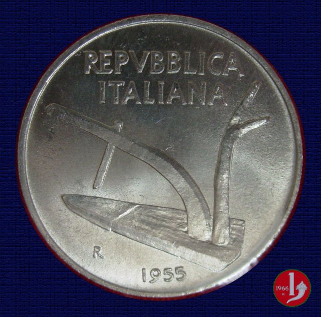 10 lire spighe 1955 (Roma)