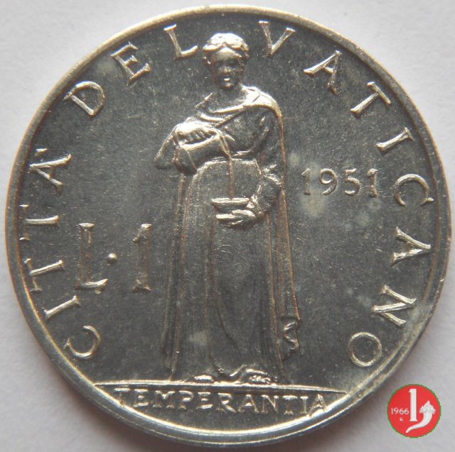 1 Lira V Tipo 1951 (Roma)