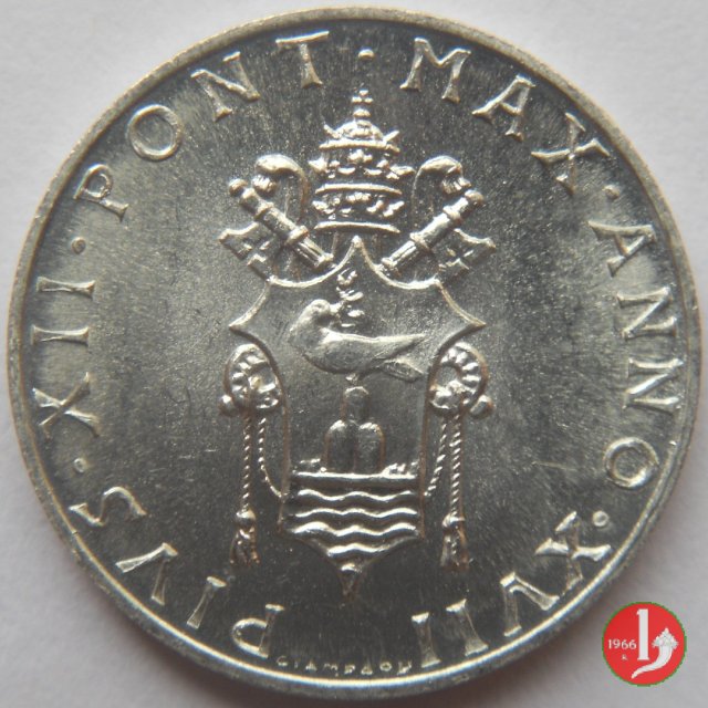 1 Lira V Tipo 1955 (Roma)