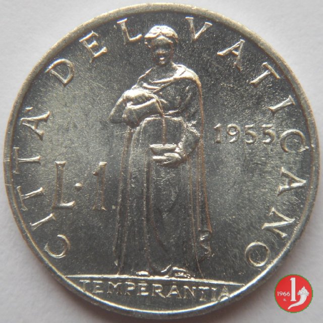 1 Lira V Tipo 1955 (Roma)