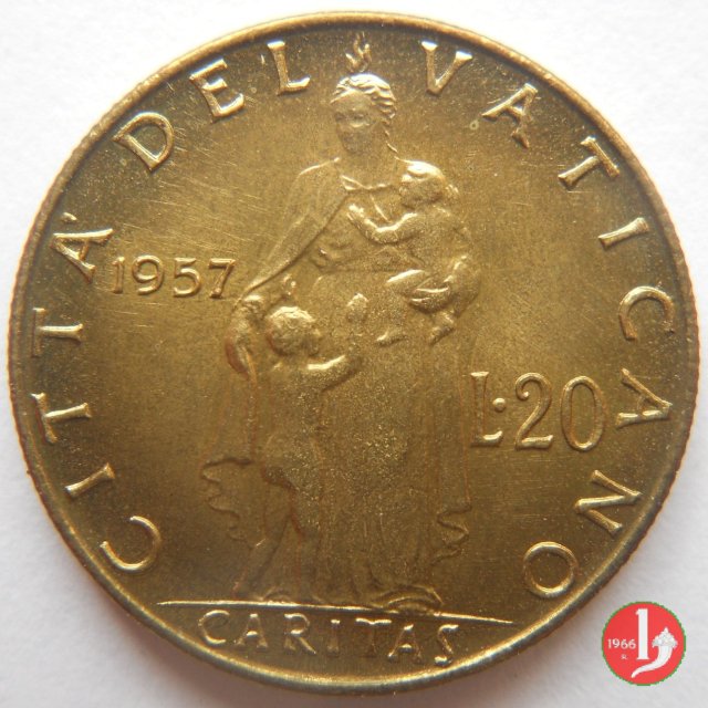 20 Lire 1957 (Roma)
