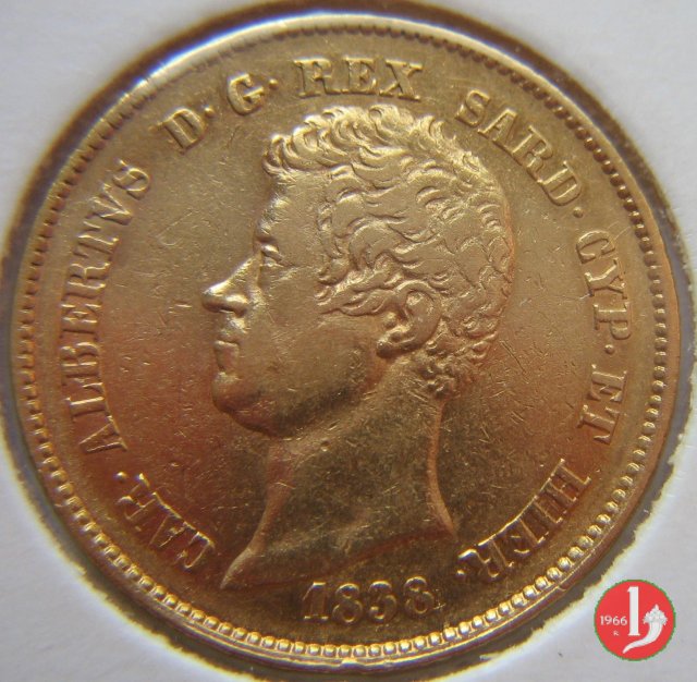 20 lire o Marengo 1838 (Genova)
