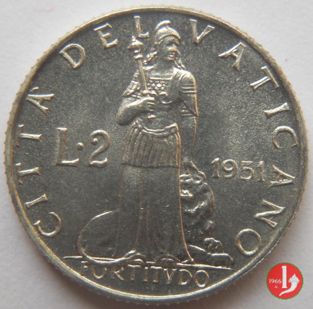 2 Lire V Tipo 1951 (Roma)