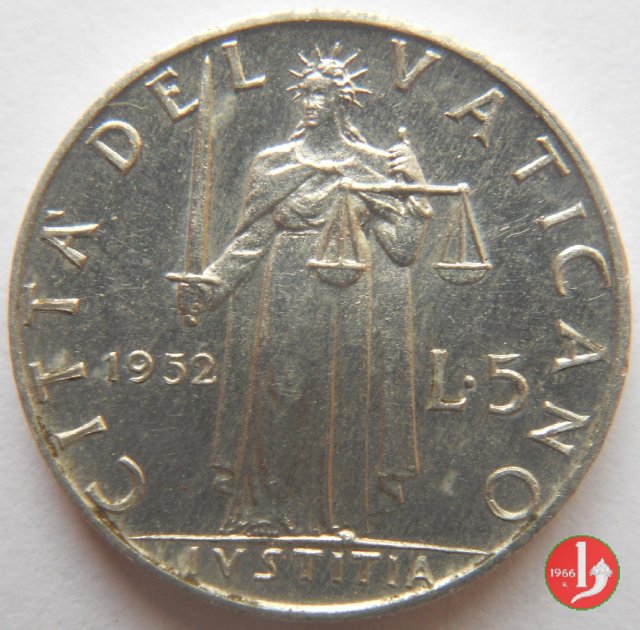 5 Lire V Tipo 1952 (Roma)