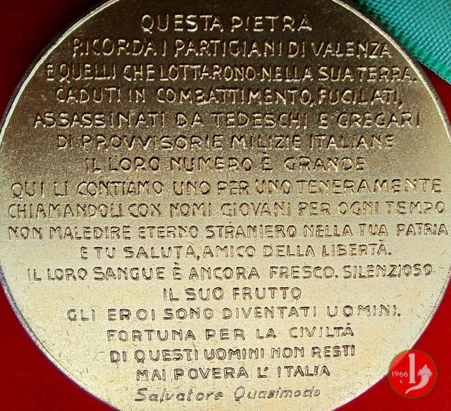 Salvatore Quasimodo per i caduti di Valenza 1944 1944 (Pognano (bg))