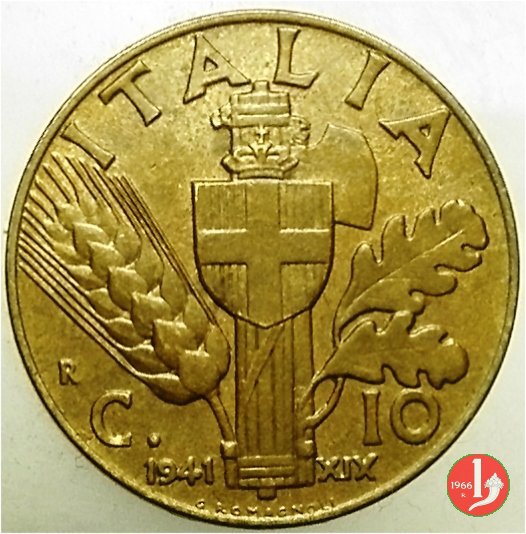 10 centesimi impero bronzital 1941 (Roma)