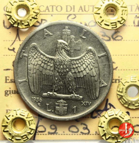 1 lira Impero 1936 (Roma)