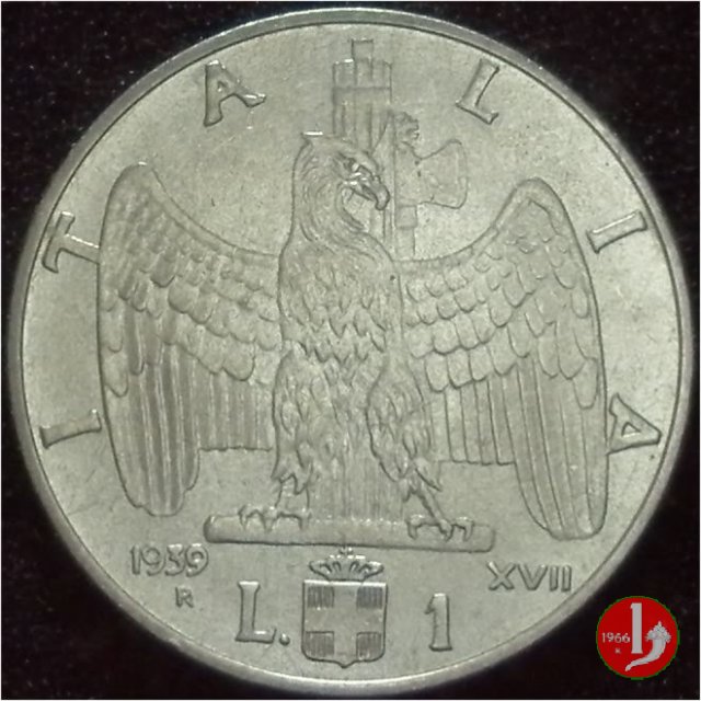 1 lira Impero 1939 (Roma)