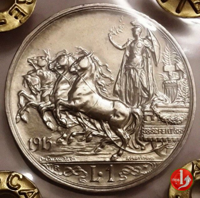 1 lira quadriga briosa 1915 (Roma)