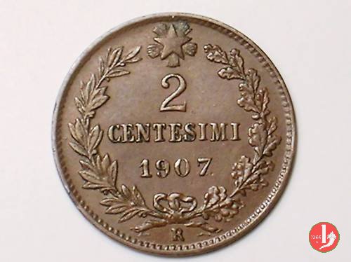 2 centesimi valore 1907 (Roma)