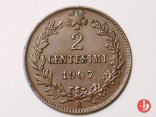 2 centesimi valore 1907 (Roma)