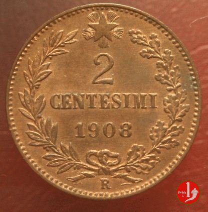 2 centesimi valore 1908 (Roma)