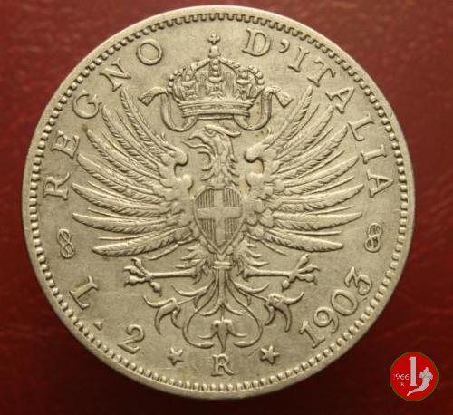 2 lire aquila sabauda 1903 (Roma)