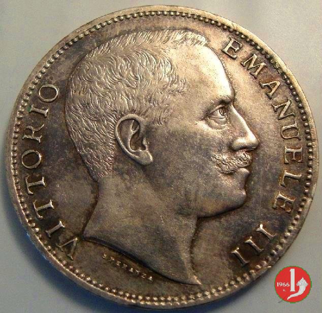 2 lire aquila sabauda 1906 (Roma)