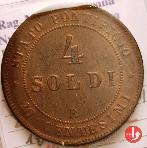 4 soldi o 20 centesimi 1868 (Roma)