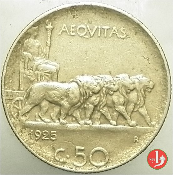 50 centesimi leoni 1925 (Roma)