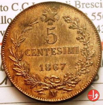 5 centesimi 1867 (Milano)