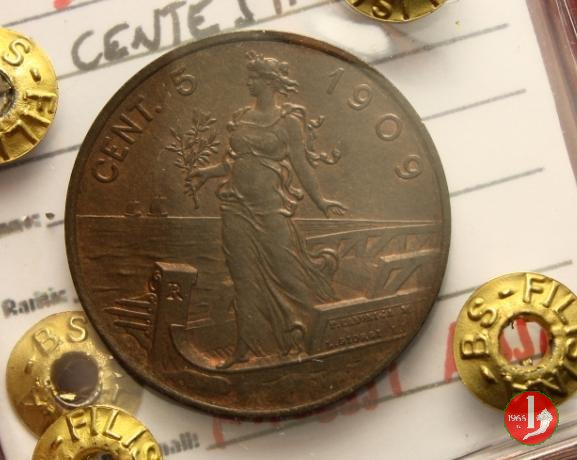 5 centesimi prora 1909 (Roma)