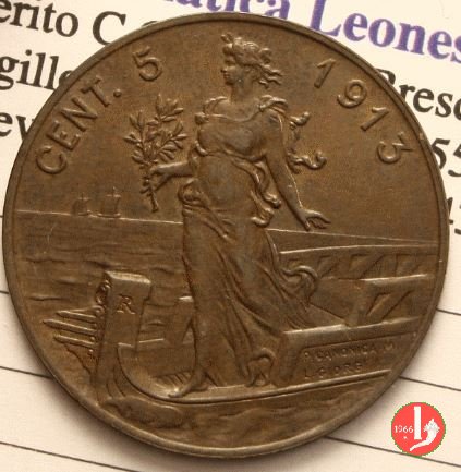 5 centesimi prora 1913 (Roma)