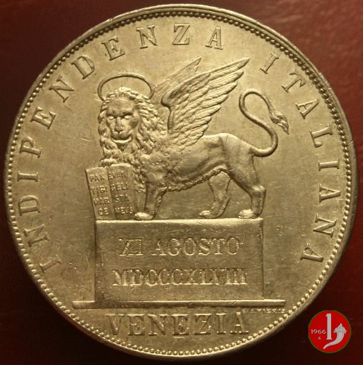 5 lire 11 agosto 1848 1848 (Venezia)