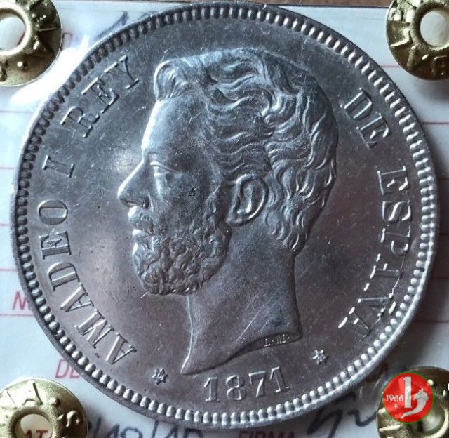 5 pesetas 1871 (Madrid)