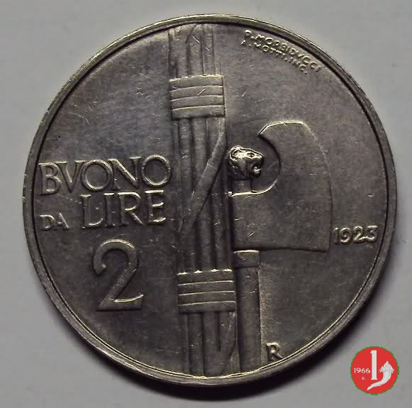 Buono da 2 lire 1923 (Roma)