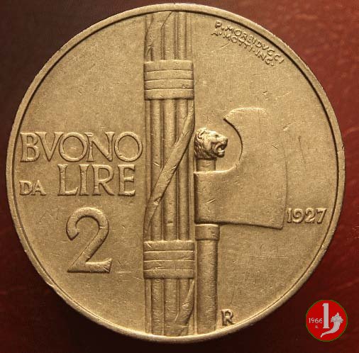 Buono da 2 lire 1927 (Roma)