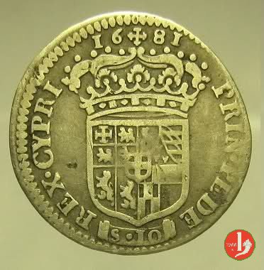 Mezza lira I tipo 1681 (Torino)