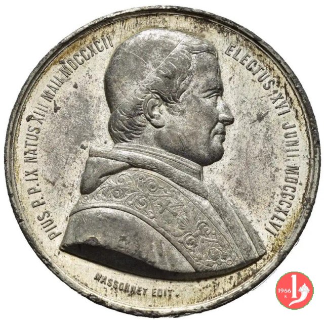Infallibilità Papale 36mm 1870