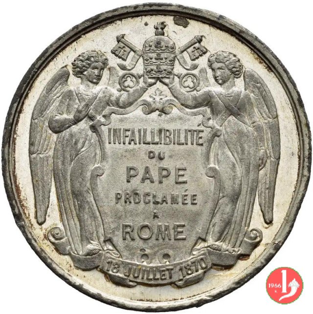 Infallibilità Papale 36mm 1870