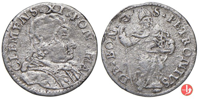 Muraiola da 2 Bolognini 1721 (Bologna)